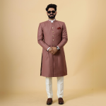 Classic Rosewood Achkan for Men | Elegant Ethnic Wear | Jaipurio